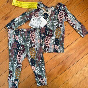 12-18m hollyhock long sleeve crew neck pj set NWT